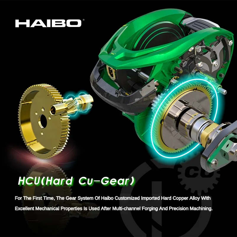 Carrete de pesca HAIBO VENOM antiagua salada, placa de hierro de aguas profundas, carrete de Baitcasting 8 + 1BB, rueda de gota de agua, arrastre máximo de 12KG - imagen 4