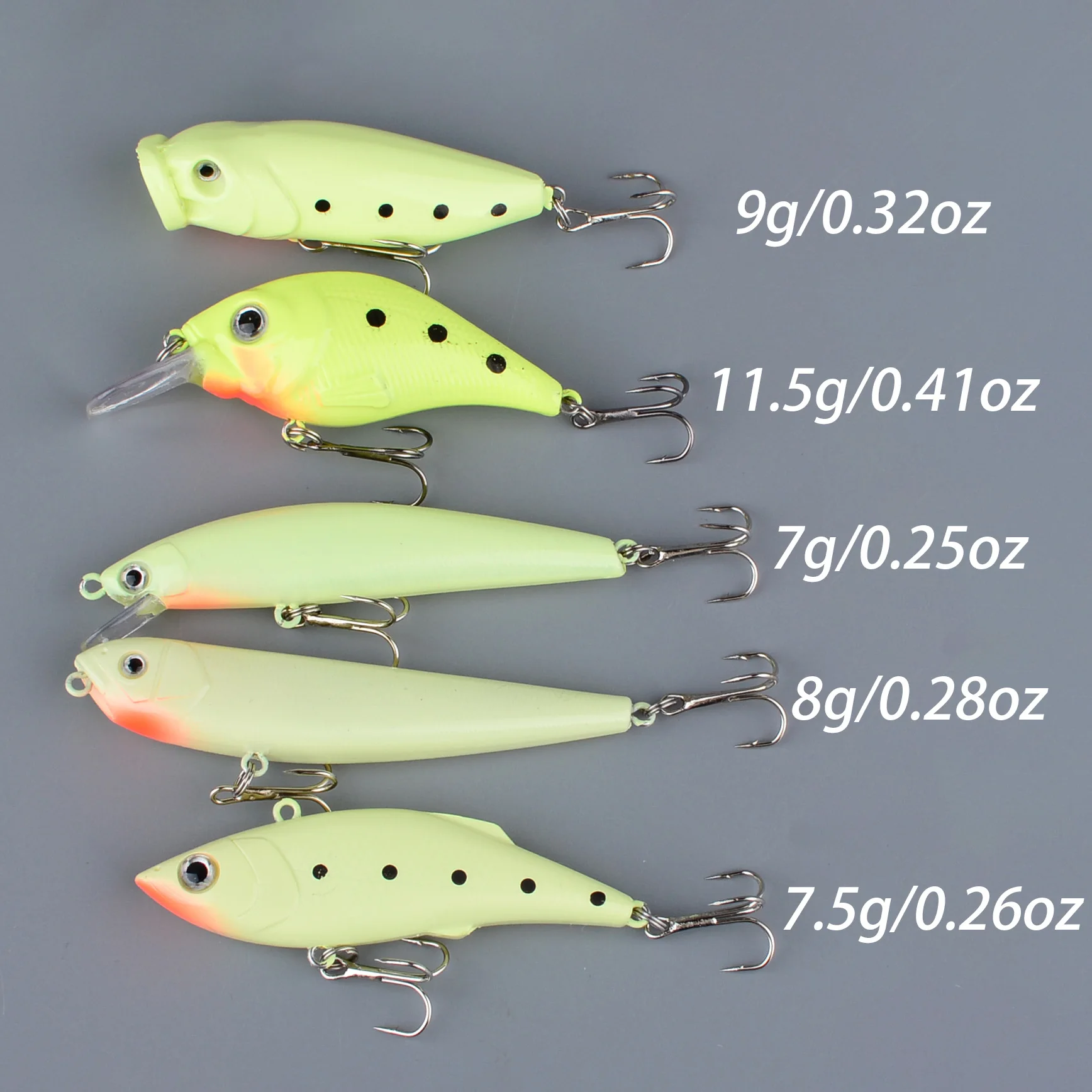 5 uds. Cebos de pesca nocturnos luminosos, señuelo pececillo, pesca, Crankbaits duros artificiales, Lucio, carpa, señuelos de pesca brillantes - imagen 2