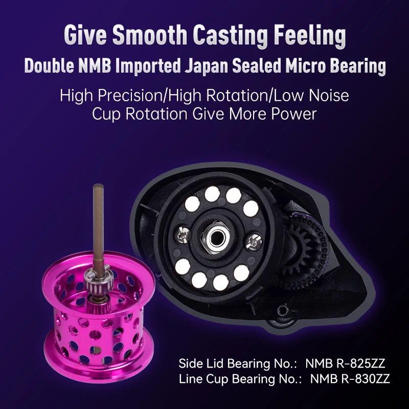 Kingdom 135g carrete ultraligero cebo Finesse carrete de pesca Baitcasting Micro Monster 7,1: 1 8,1: 1 4kg carrete poco profundo bobina de juego de luz - imagen 5