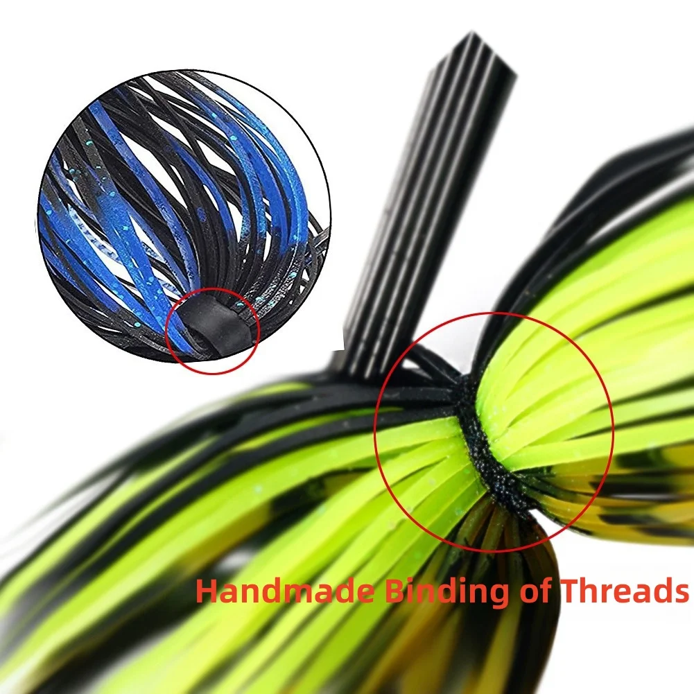 1 Uds plantillas de fútbol Spinner cebo Señuelos de pesca sin malezas 7g/10g/14g plantillas de volteo Chatter cebo Wobblers para aparejos de pesca de lubina - imagen 5