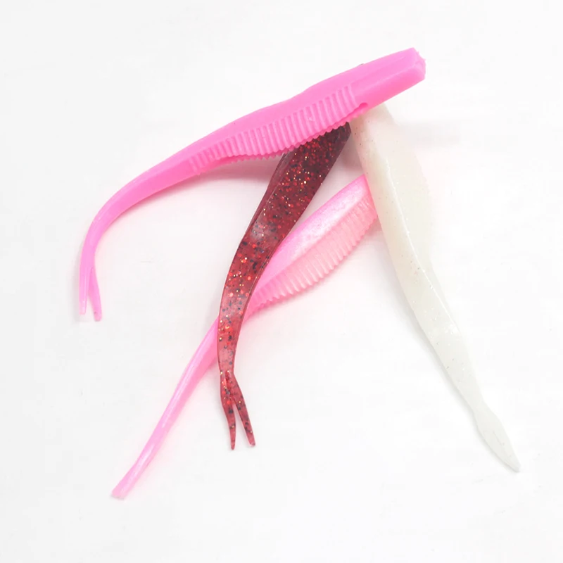 Cebo suave abierto, señuelo de cola de horquilla de caballito de mar, cebo falso, combinado con gancho de plomo y manivela para pesca al aire libre - imagen 4