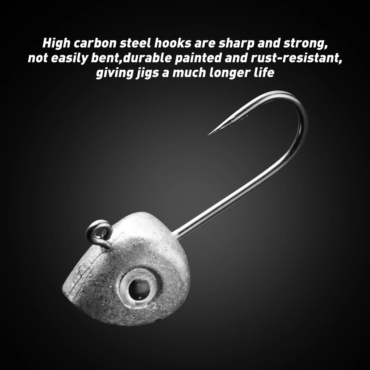 10 Uds Mini anzuelo con cabeza de anzuelo ojos 3D 0,5g 1g 2g 3g 4g 5g Bass Crappie anzuelos de plantilla de pesca señuelo suave anzuelo de señuelo de pesca de gusano - imagen 5