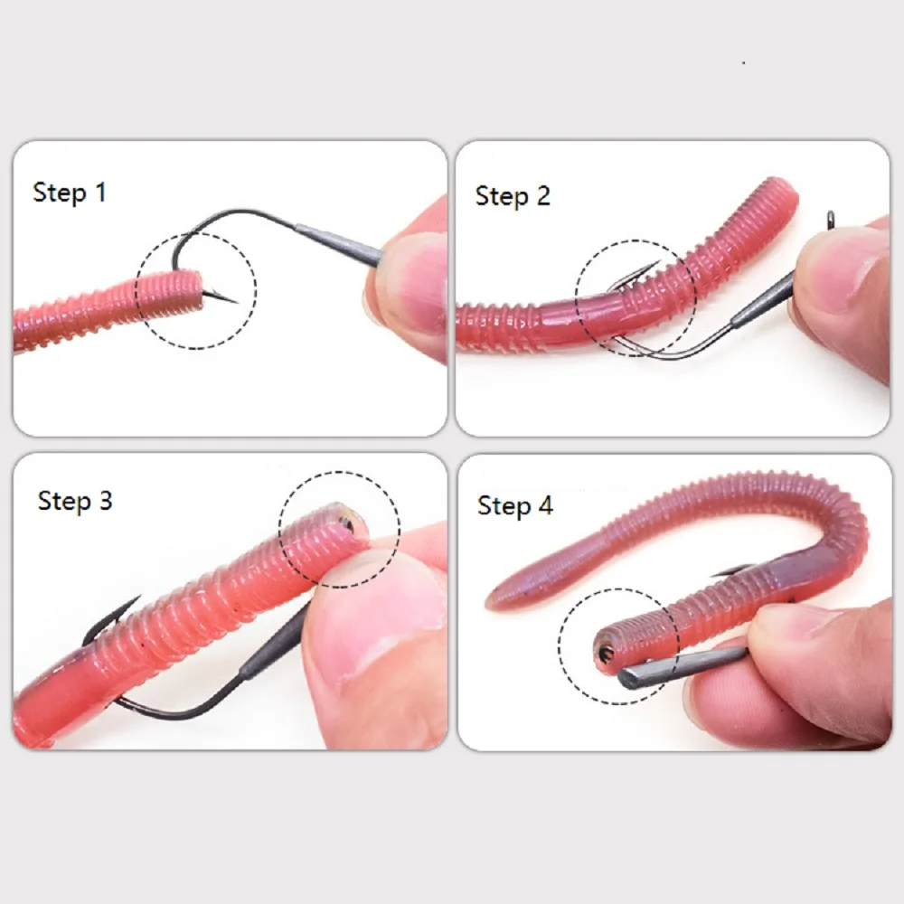 5 uds anzuelo con cabeza de anzuelo 4X anzuelo de pesca fuerte 1,5g-3,5g para Ozark Rig Texas Rig señuelo suave gusano agua salada lubina perca trucha - imagen 4