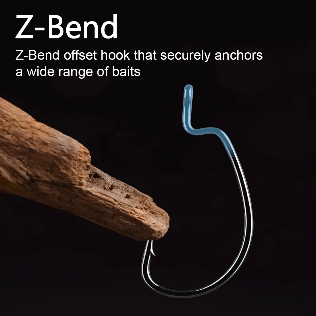 FishTrip anzuelos de gusano de gran espacio, gancho de pesca de garganta súper profunda, gancho de lubina grande clásico, vástago Offset de plástico suave versátil - imagen 4