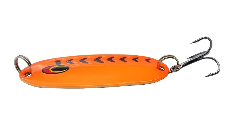 MUKUN, 1 unidad, señuelo cuchara giratoria, 57MM, 7G, cebos duros de Metal, lentejuelas artificiales, Swimbait, anzuelo triple, anzuelo, trucha, Lucio, aparejos de pesca - imagen 3