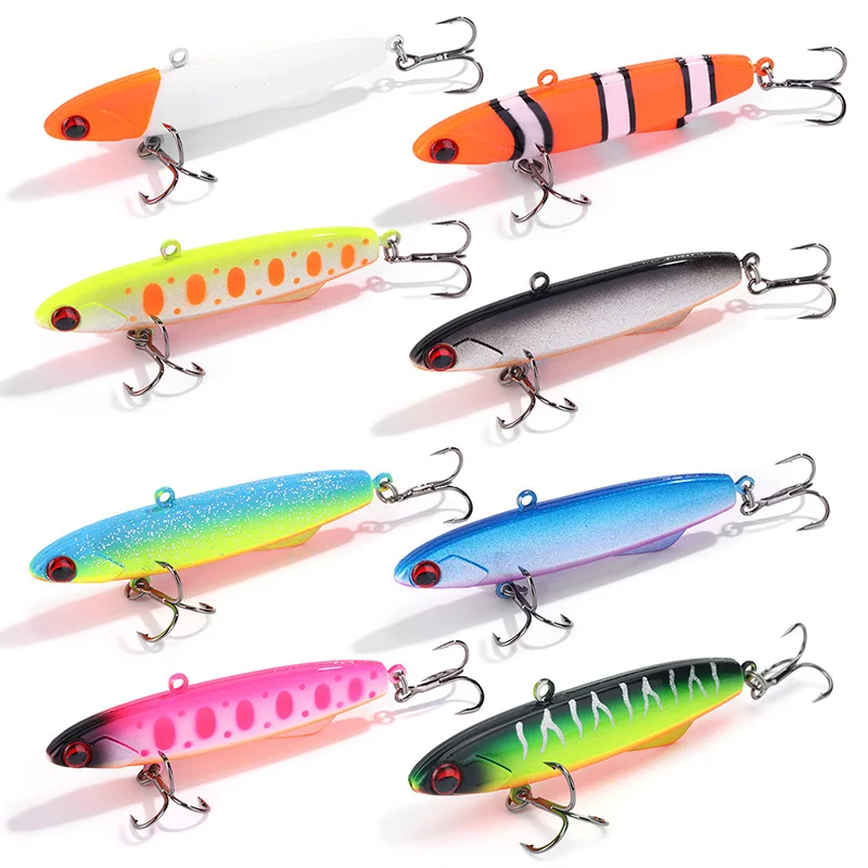 Señuelos de pesca en hielo Vib de invierno, 18g, 28g, cebo vibratorio Wobbler de fundición larga, resistente a bajas temperaturas, lubina inferior - imagen 3