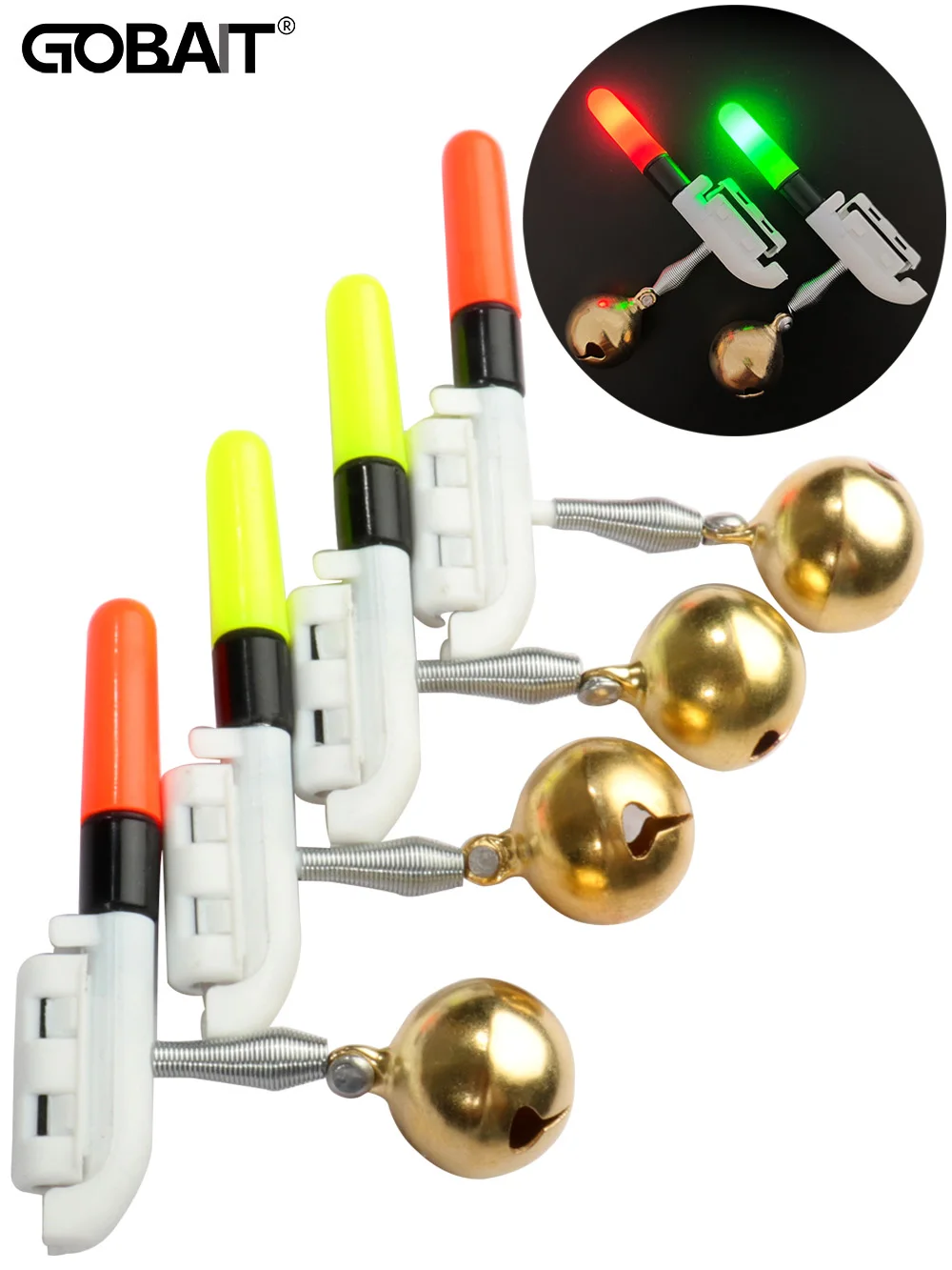 Flotador LED GOBAIT en uso nocturno