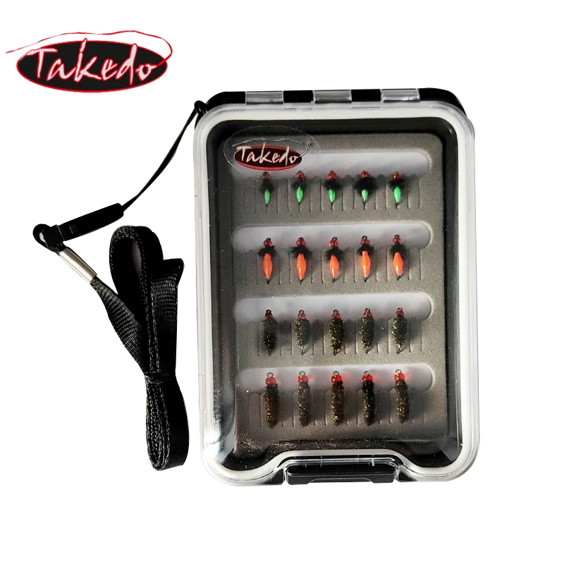 TAKEDO LF04 Portable Waterproof Fly Fishing Box Case 104*72*22 Storage Box Fish Hook Fly Fishing Lure All For Fishing - imagen 4