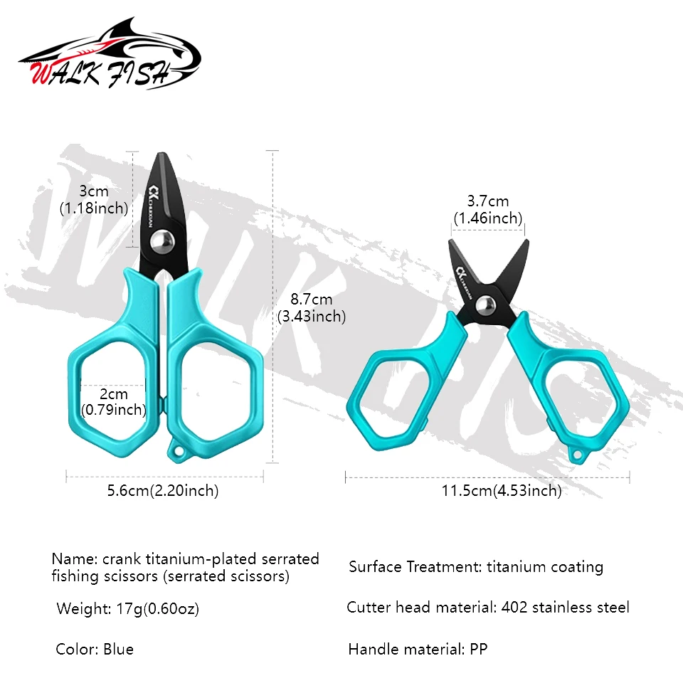 WALK FISH 8,7 cm/10,6 cm 17g/20g nuevas tijeras de pesca multifuncionales herramienta de pesca recubierta de titanio trenza de alambre de plomo de acero inoxidable - imagen 5