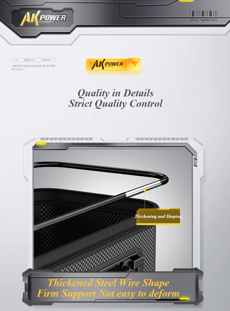 La forma de alambre de acero espesado garantiza la durabilidad y la facilidad de uso