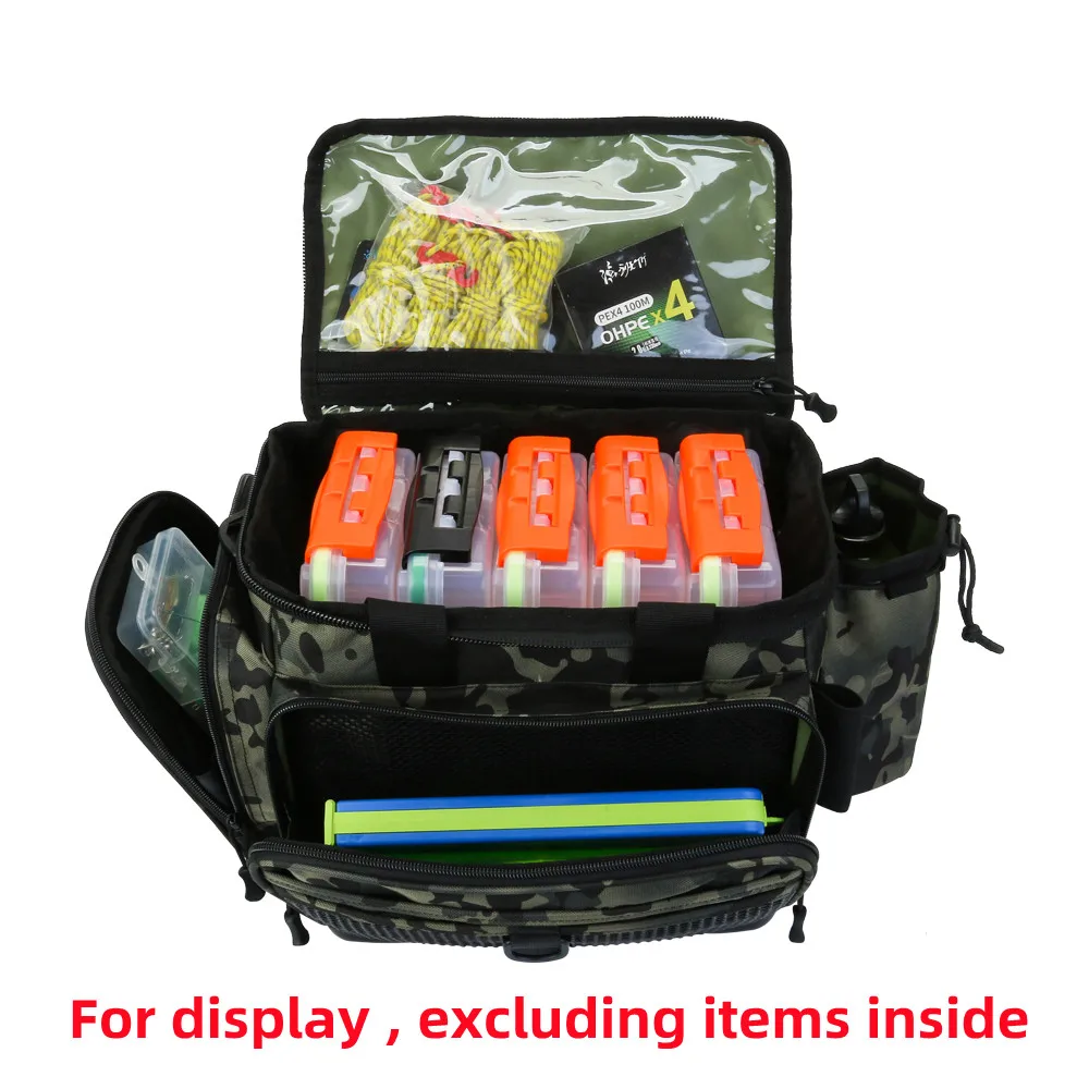 Bolsa de pesca impermeable multifuncional, mochila de almacenamiento de aparejos de pesca, estuche de viaje al aire libre, bolso de hombro para hombres, bolsa de barco de pesca - imagen 4
