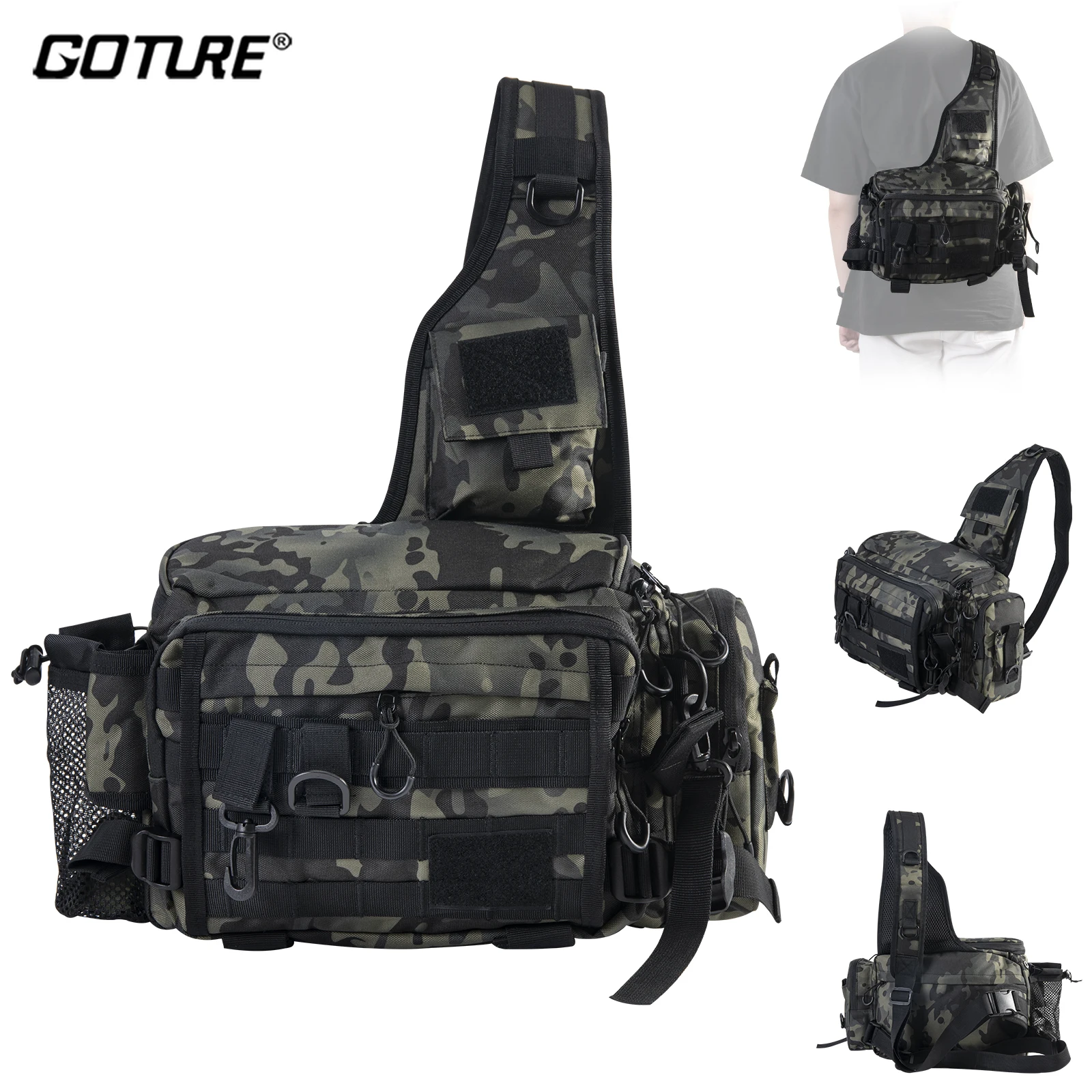 Goture Bolsa de pesca impermeable táctica – Bandolera y riñonera