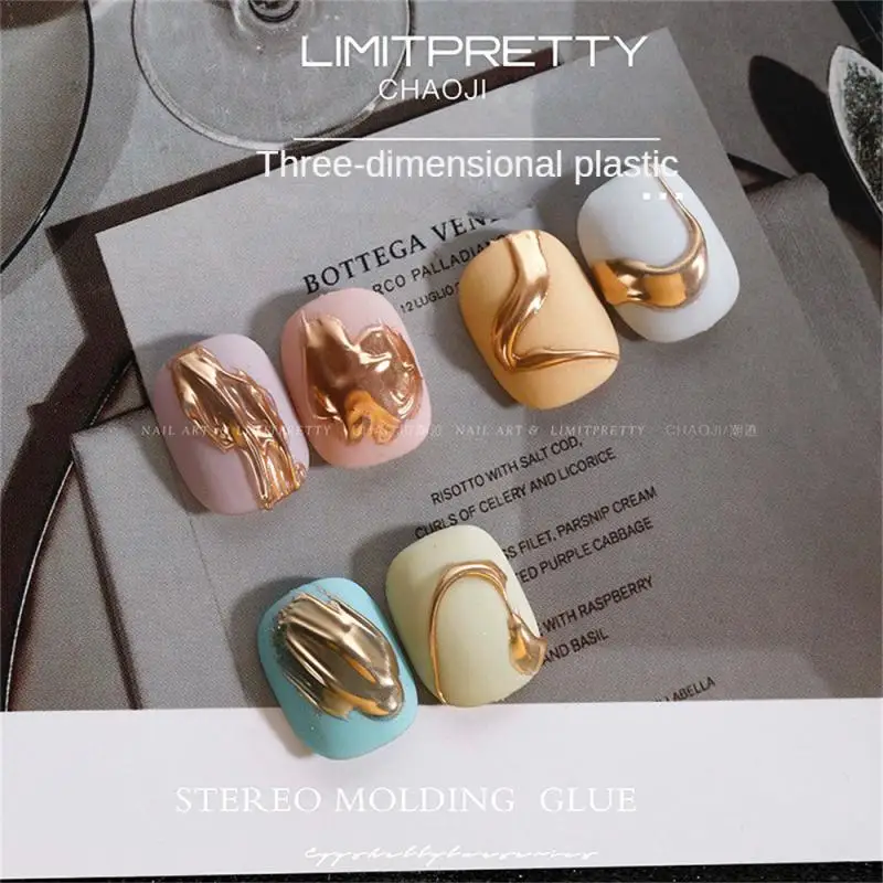 Espejo de esmalte de uñas en Gel, pegamento de modelado 3D, taladro pegajoso semisólido, pegamento de fototerapia semipermanente sin flujo, LED UV, arte de uñas - imagen 2