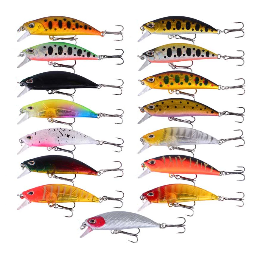 Señuelo de pesca Minnow, Micro Wobblers, aparejos Micro hundimiento, Jerkbait, cebo duro Artificial, agua dulce, trucha, lubina, 1 ud.