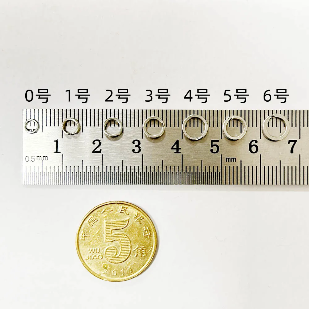 300 Uds. Anillos divididos de acero inoxidable para pesca, 6 tamaños, alta resistencia, gran fuerza de tracción, conector de señuelo de pesca - imagen 4