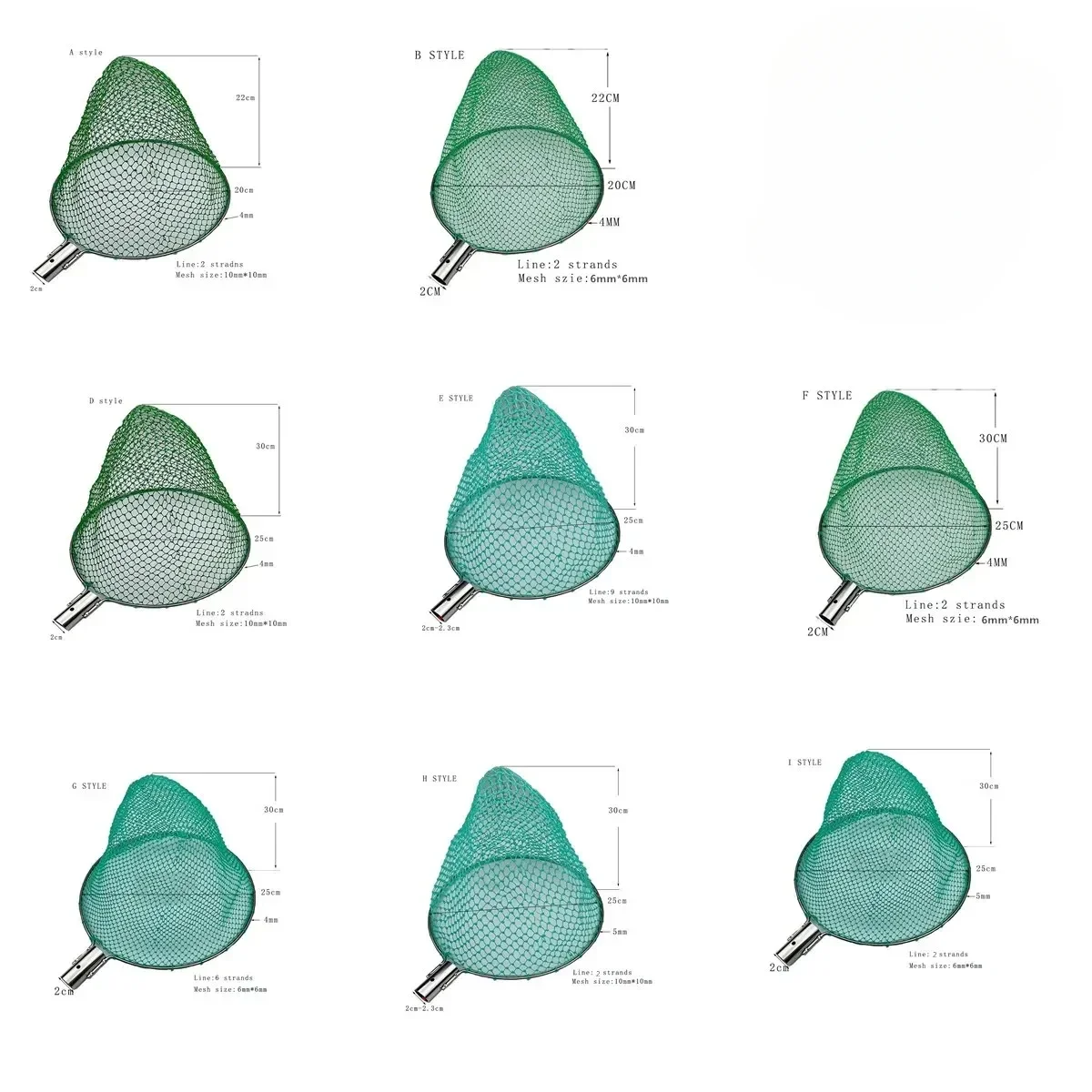 Red de aterrizaje de cabeza, red Turck de acero inoxidable sólido, red de pesca de malla pequeña, herramienta de pesca de inmersión, red fuerte de 20cm-35cm de diámetro - imagen 2