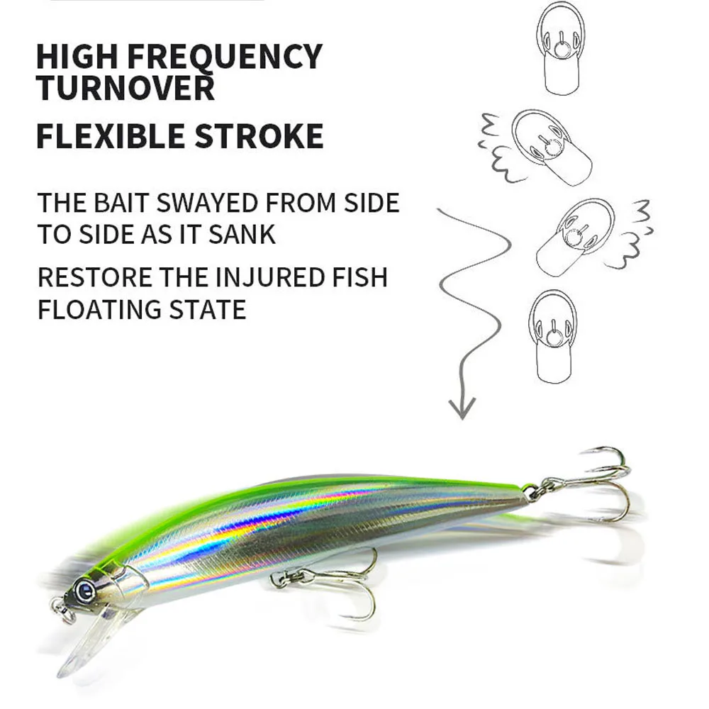 Señuelo de pesca de pececillo hundido, 140mm, 67G, cebo de hundimiento de mar pesado, pesca de agua salada, lubina, Jerkbait, señuelo giratorio Artificial, 1 ud. - imagen 5