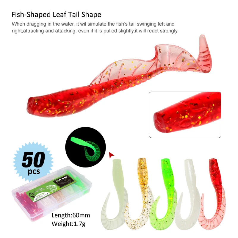 Nuevo Kit de Señuelos de Pesca Wobbler Artificial, cebo de silicona, gusano, trucha, Lucio, señuelos Crankbait falsos para pesca de carpa, accesorios de pesca - imagen 2