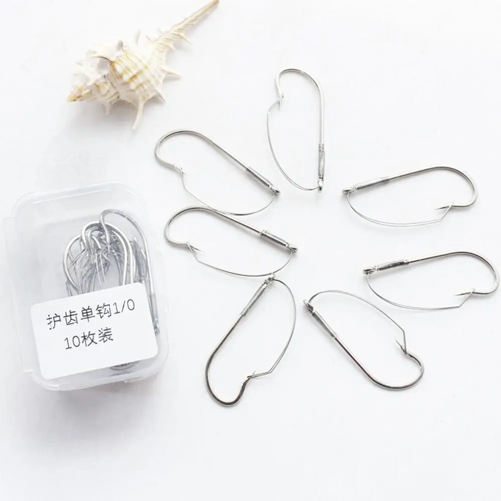 20 piezas nuevo anzuelo de aparejo loco con púas sin malezas, anzuelos individuales, anzuelo de pesca de acero rico en carbono con caja, anzuelo de pesca de carpa - imagen 4