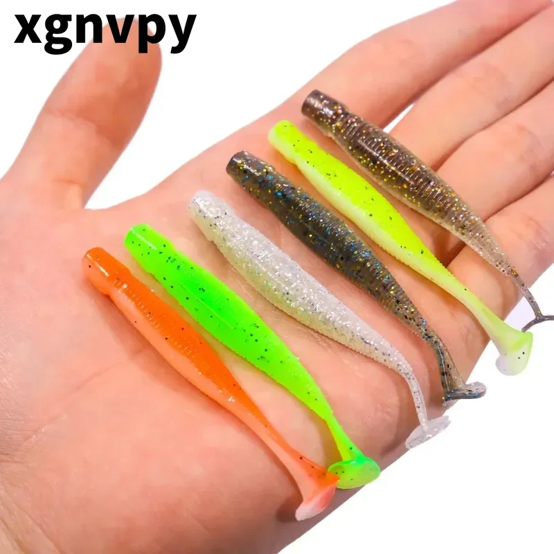 Xgnvpy Luya cebo blando de 6cm, gusano de cola en T en espiral biónico para perca mandarín, uso en todo el agua - imagen 2