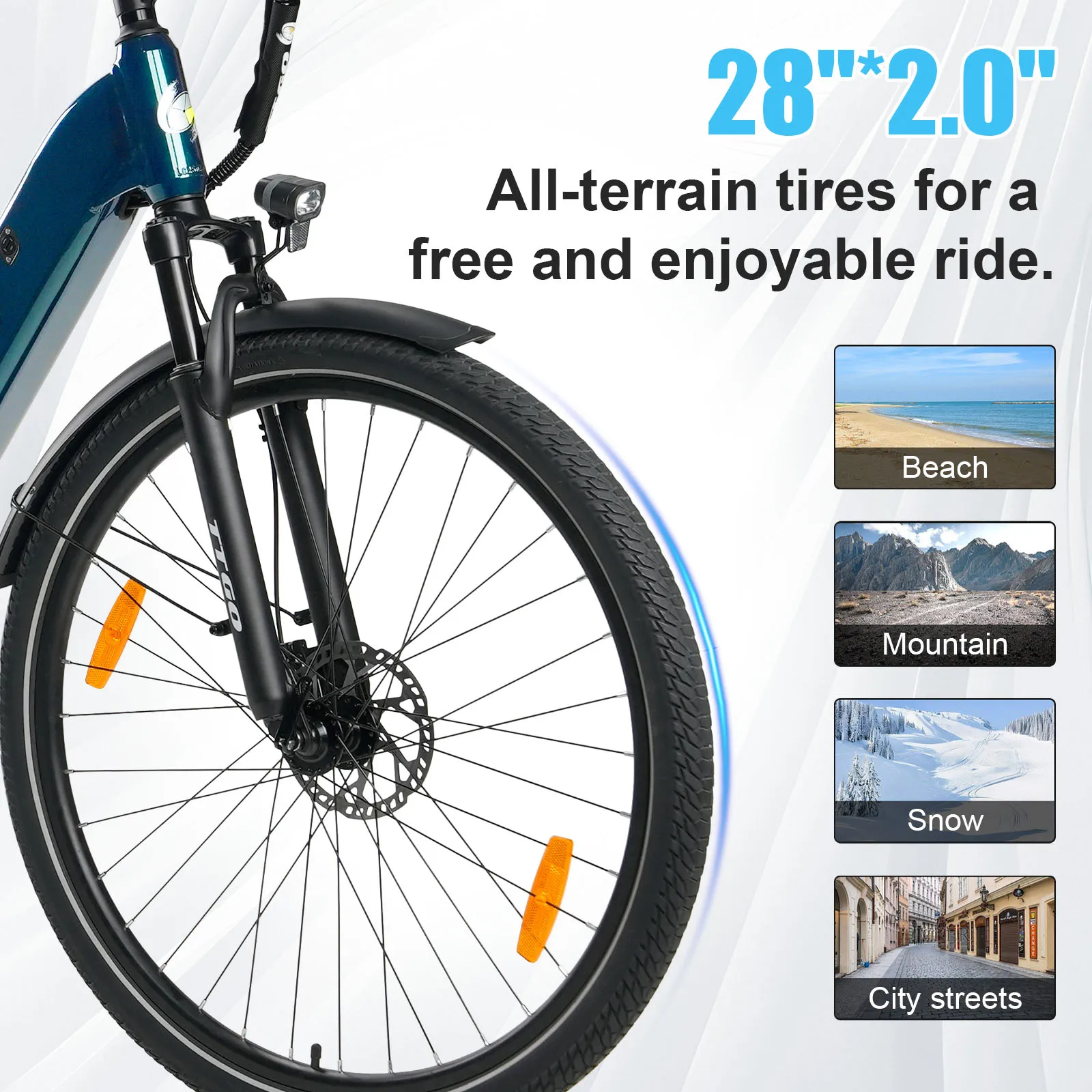 Bicicleta Eléctrica Montaje Central BaFang 250W – 28 Pulgadas - imagen 3