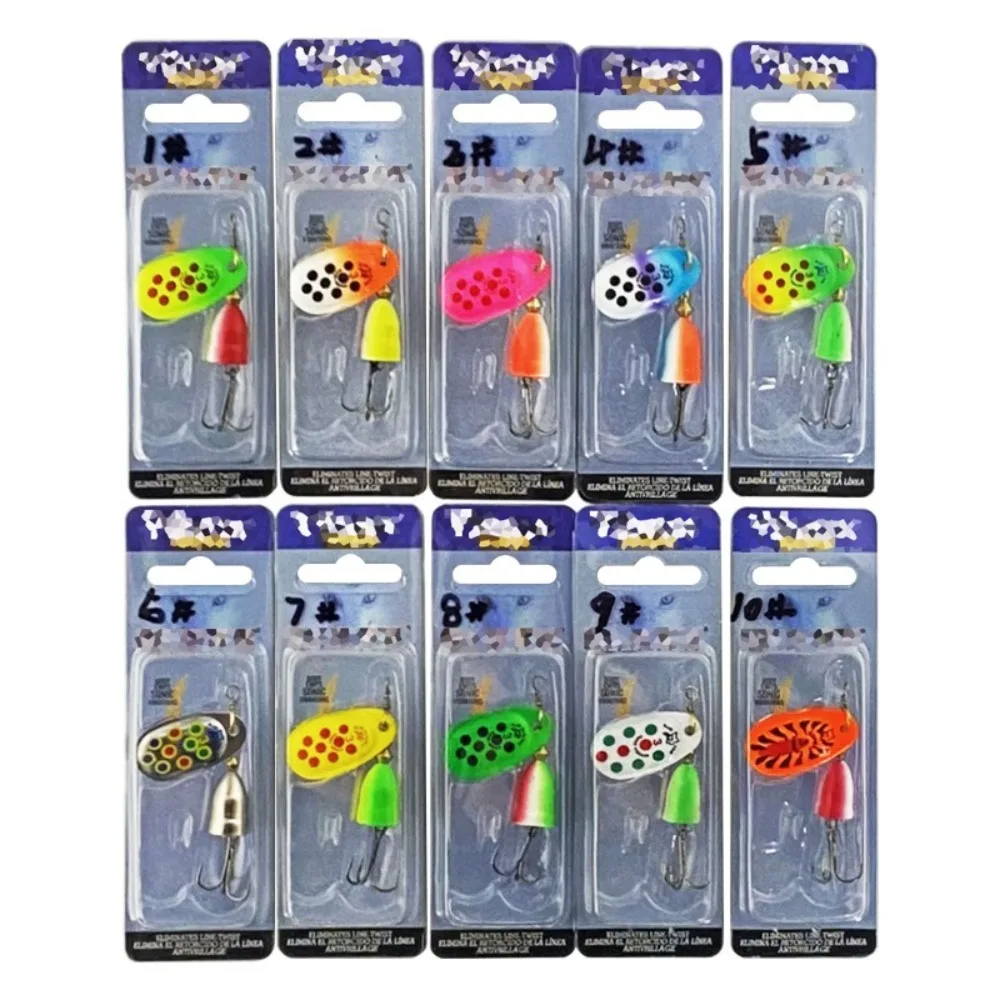 Señuelo metálico Wobbler con lentejuelas – Cuchara Spinner para bagre - imagen 5