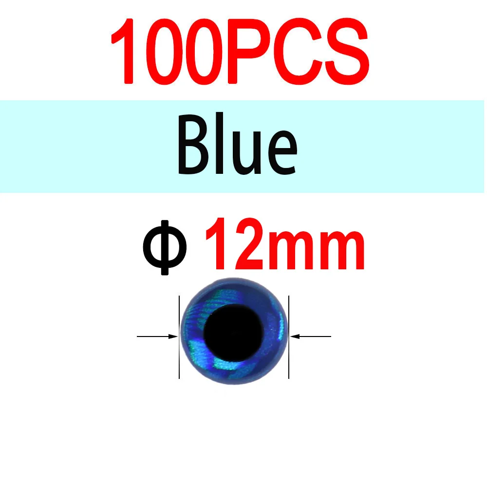 12mm Blue 100pcs