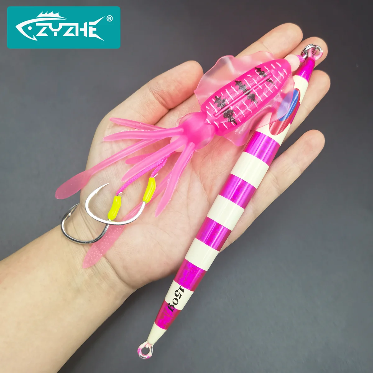 ZYZHE Jig luminoso 150 g para atún y marlín