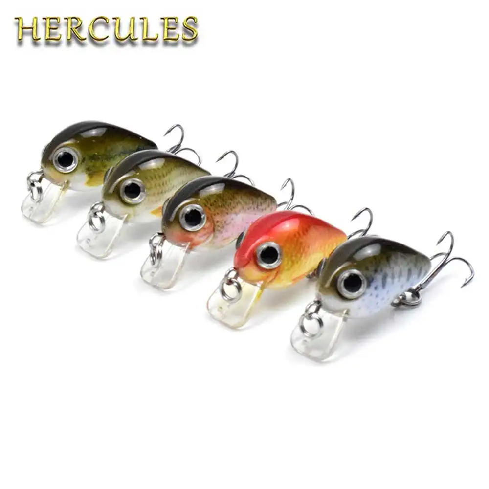 HERCULES 5 unids/caja Mini Crankbaits Set Señuelos de Pesca cebos duros Swimbaits barco océano Topwater señuelos para trucha lubina perca pesca - imagen 4