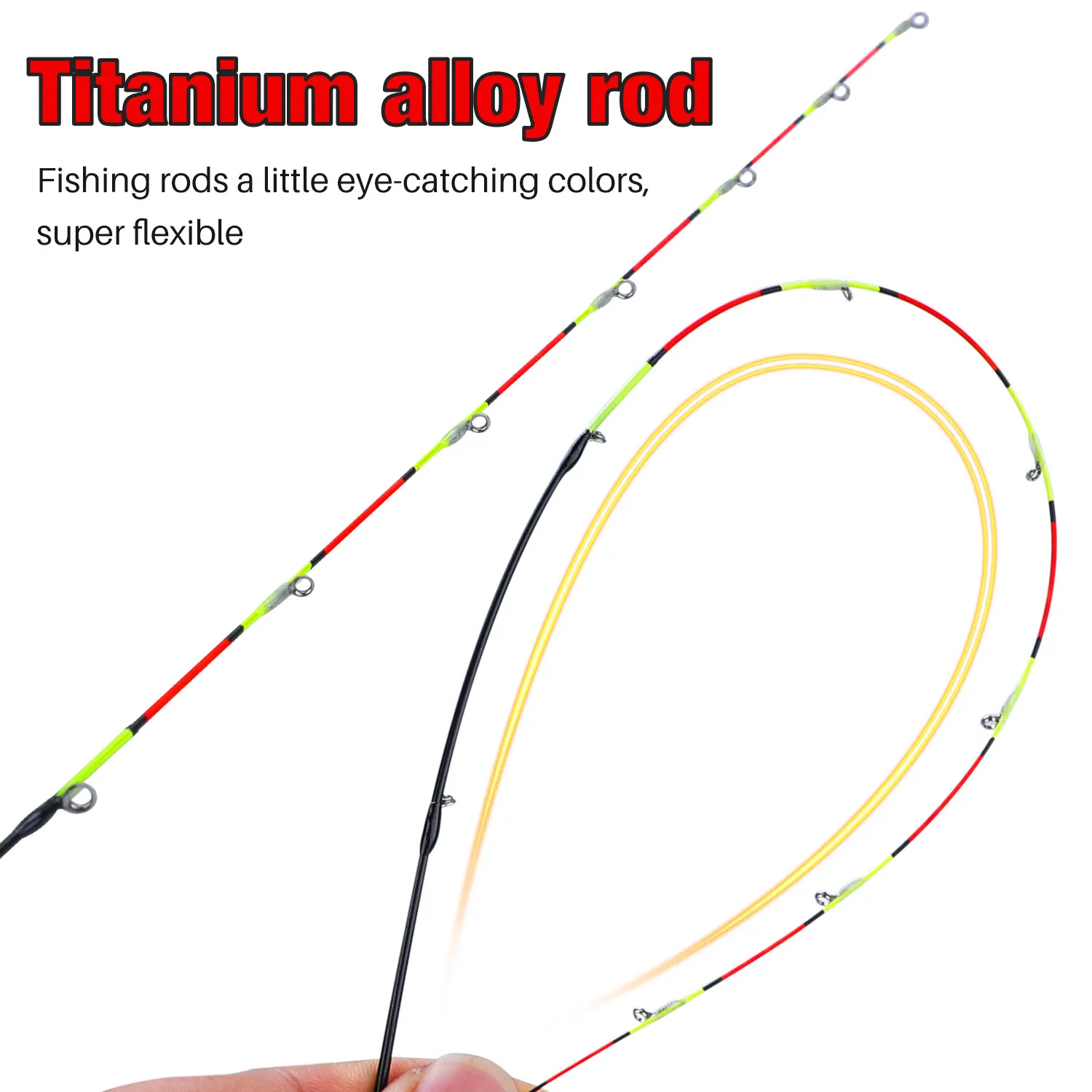 Caña de pescar de balsa Sougayilang, aleación de titanio, 2 secciones, longitud ajustable, caña de pescar telescópica, caña de pescar portátil para barco - imagen 4