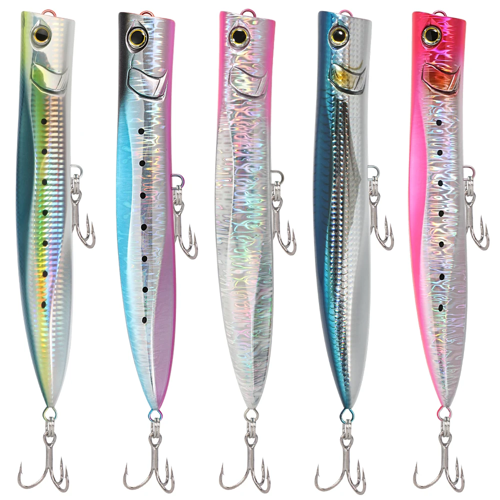Jigging Pro Popper delgado 230mm – Señuelo topwater para atún y GT - imagen 5