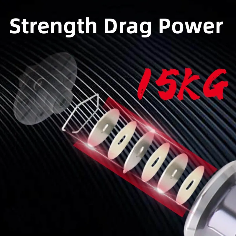 Carrete de pesca de carpa Mavllos DAII con relación de fuerza de freno de 15KG 5,2: 1 2000-7000 tamaño mango de Metal caña giratoria de lubina de agua salada - imagen 5