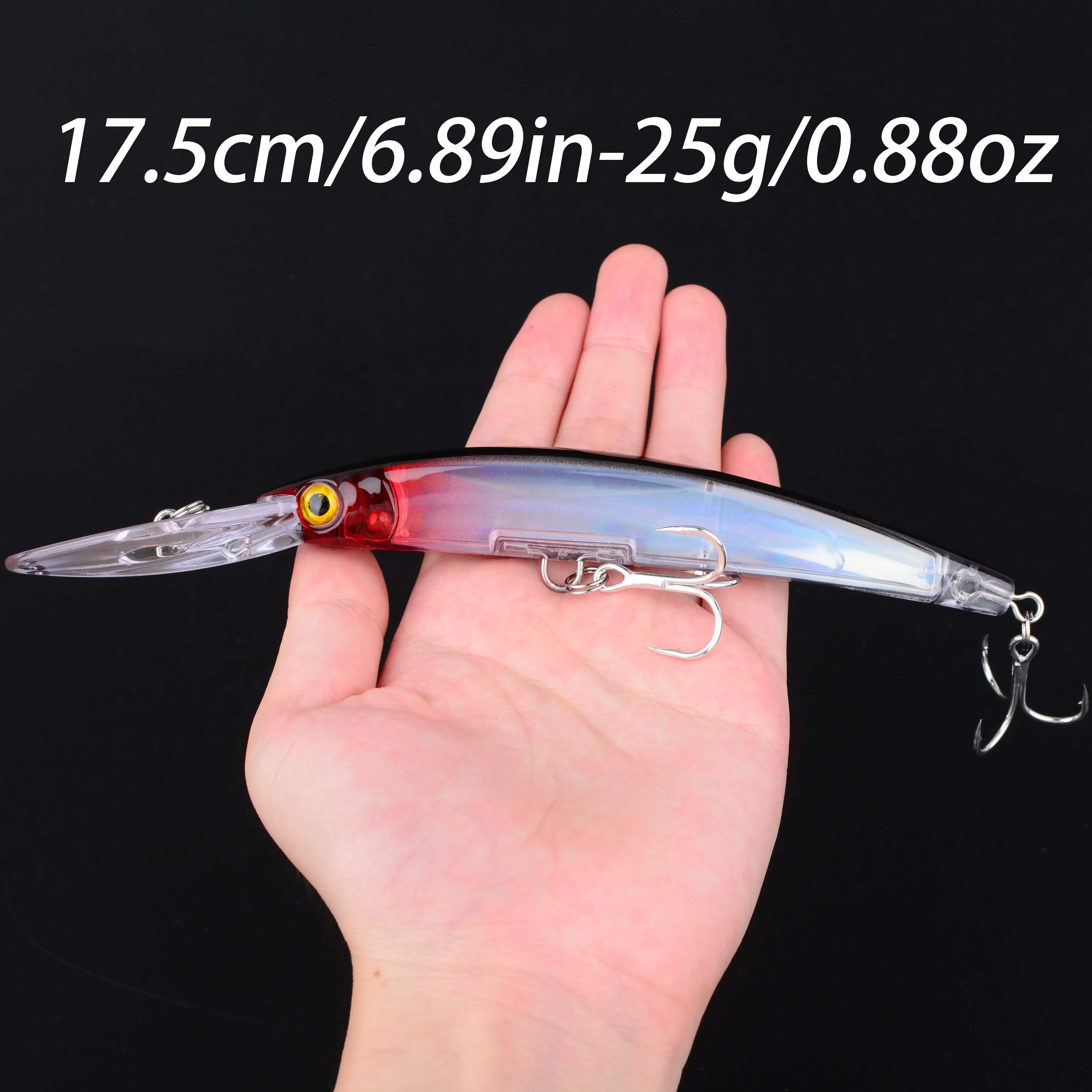 1 unidad de cebos para pececillos, Señuelos de Pesca, Crankbaits artificiales, cebo duro para lubina, Wobblers, aparejos de natación - imagen 3