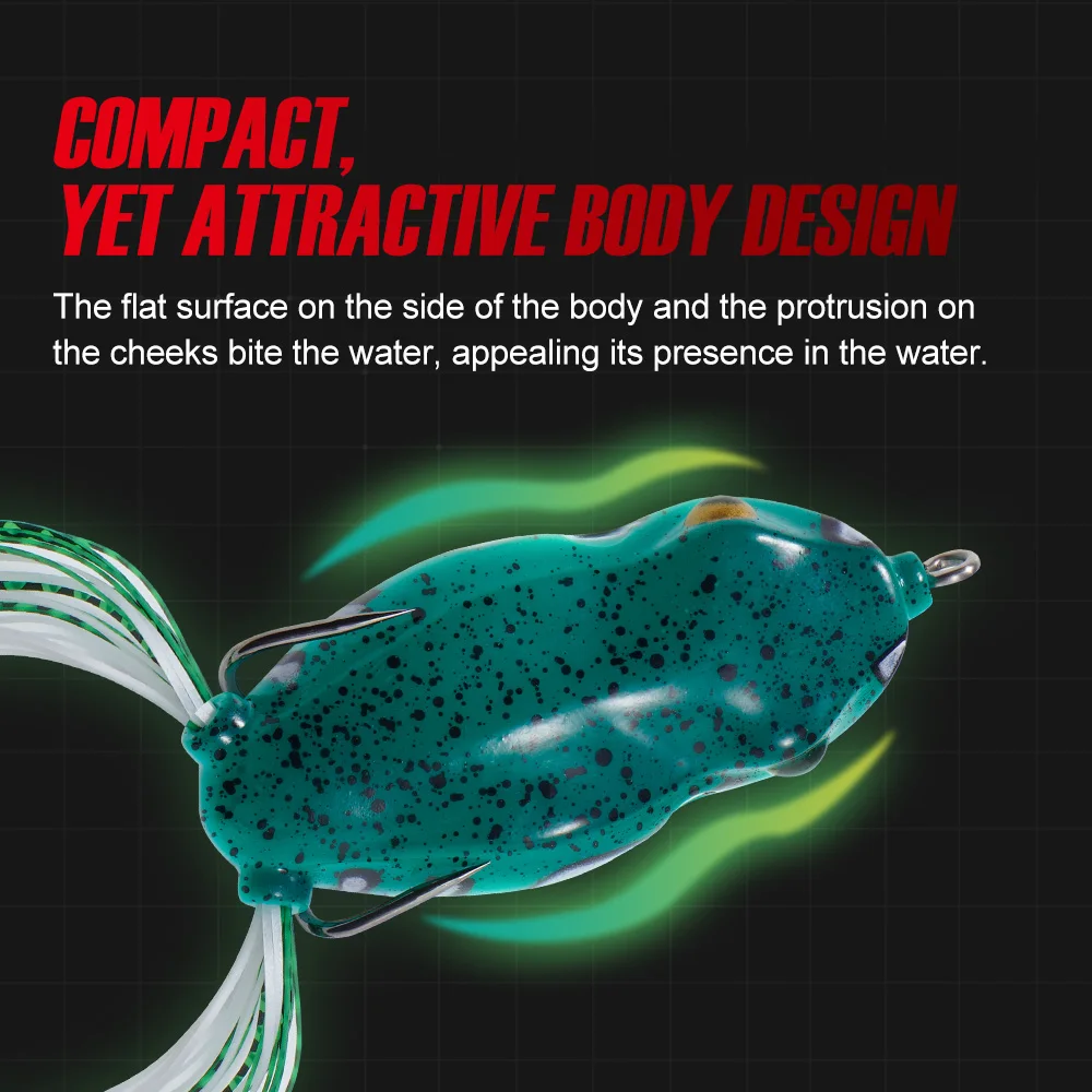 NOEBY-Cebo de silicona de rana Kingkong, señuelo de pesca Topwater, ranas de sapo suave, cuerpo hueco, cebos artificiales, 70mm, 21g - imagen 5