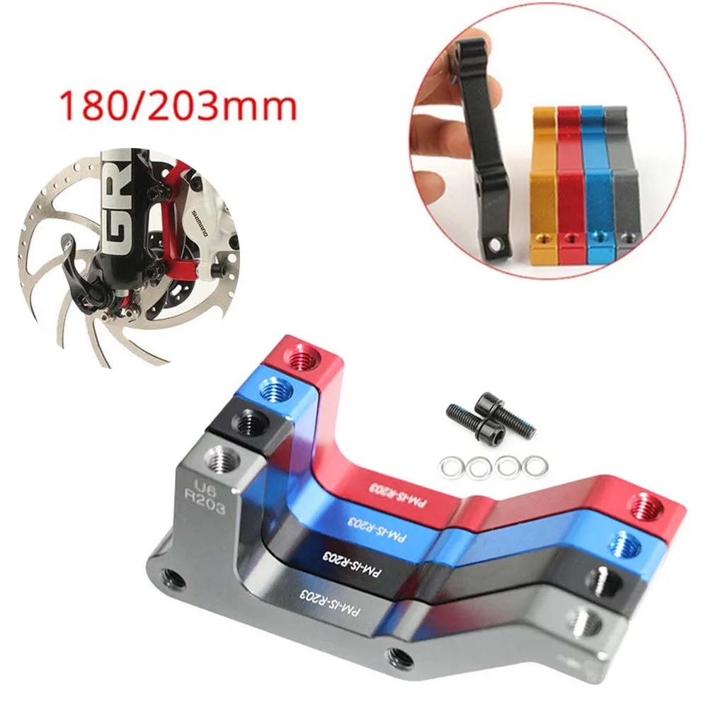 Adaptador de freno de disco de bicicleta MTB IS, rotores de aleación de aluminio, piezas de bicicleta, 180/203mm - imagen 3