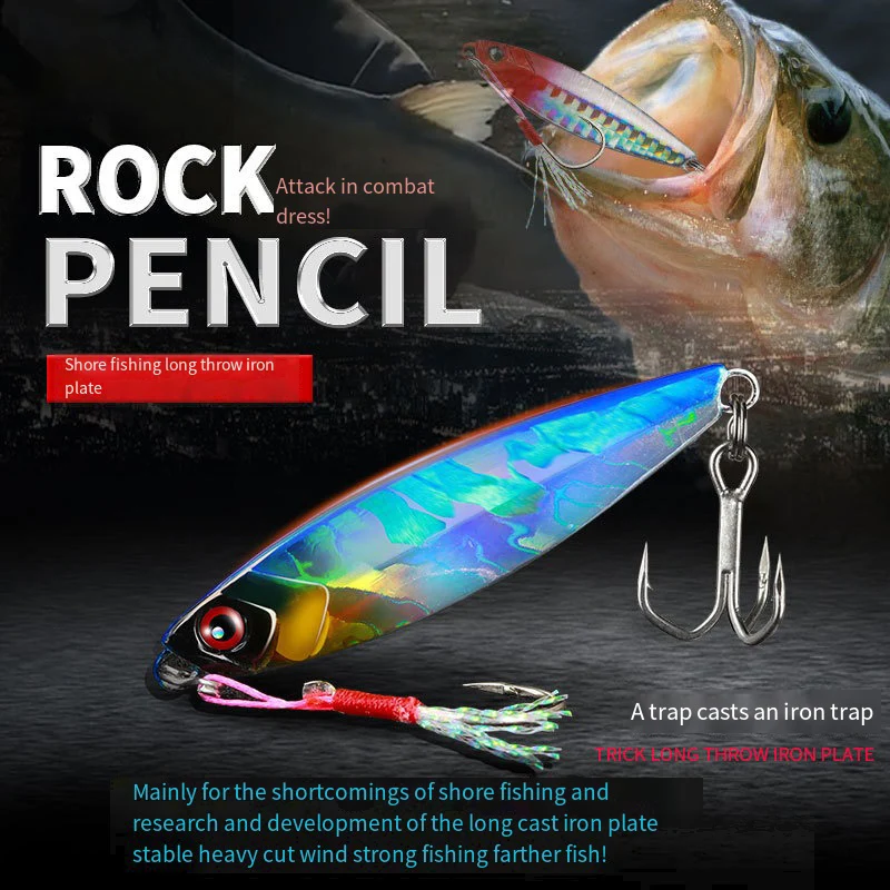 Juego de Señuelos de pesca con plantilla de Metal, 1 Uds., 7g, 10g, 15g, 20g, señuelos de Jigging de fundición en la orilla del mar, plantillas, cuchara, cebo Artificial de agua salada - imagen 2