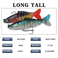 Soft Bait Multiarticulado 9cm 17,5g – Señuelo artificial para depredadores