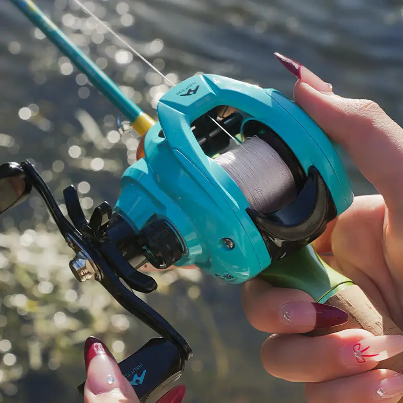 Carrete Baitcasting TT200 verde 7.2:1 – Aluminio 4+1 rodamientos - imagen 4