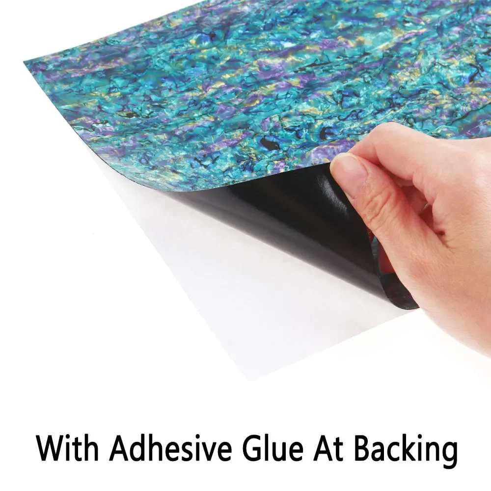 Hoja laminada de concha impresa Artificial, película de chapa adhesiva de abulón recubierta de Paua, plantilla de señuelo de pesca, accesorios de decoración - imagen 5