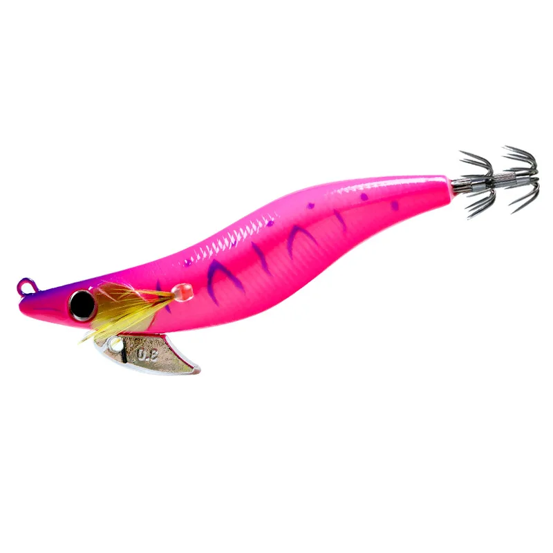 Anzuelo de calamar de madera, anzuelo de Camarón, señuelo de camarón de pierna suave, aparejos de pesca - imagen 5