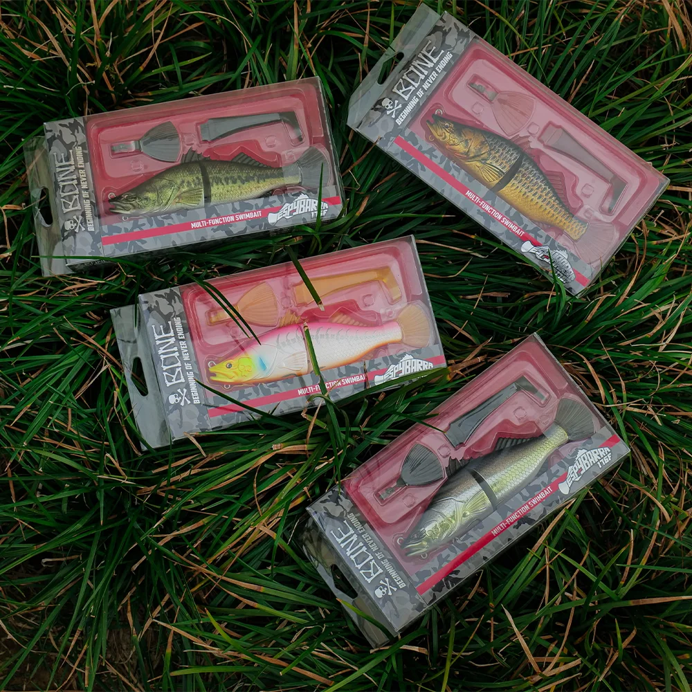 Bone Espybarra 176mm 61g flotante multifunción Swimbait cebo Artificial señuelos con 3 colas intercambiables agua de mar agua dulce - imagen 5