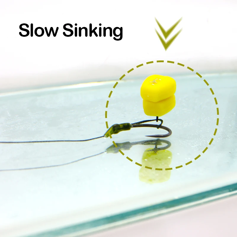 20 piezas cebo de carpa, Boilies emergentes, topes de pelo híbridos de maíz de hundimiento lento, topes de cebo de Boile de pesca gruesa para aparejos de pesca de carpa - imagen 5