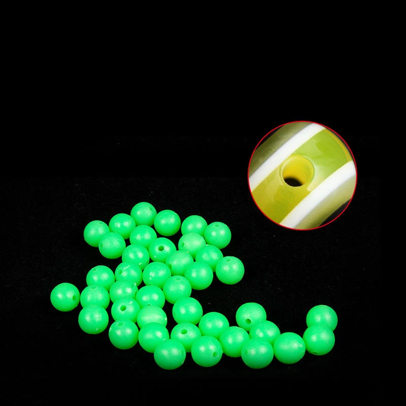 Señuelo de pesca de 100 piezas, Cuenta de bloqueo luminosa, cuentas de fregadero brillantes, accesorios de pesca, señuelo de pesca - imagen 3