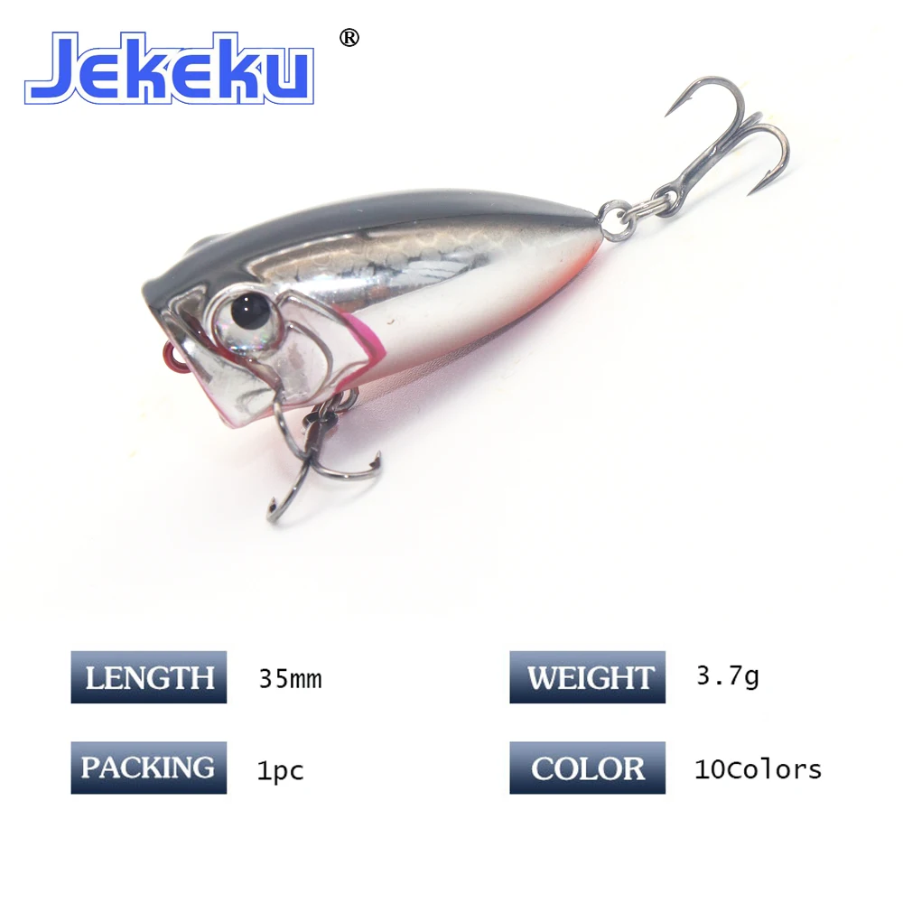 JEKEKU-señuelo de pesca con cabeza de serpiente, cebo flotante de lubina, Wobbler para Lucio, lápiz, 35mm, 3,7g, 1 unidad - imagen 2