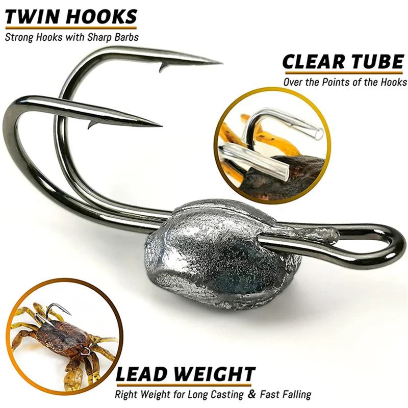 ZUKIBO-señuelo de cangrejo Artificial, cebo de cangrejo 3d, equipo salvaje, Señuelos de Pesca de simulación con anzuelos afilados, 8cm, 35g, accesorios de Pesca - imagen 4