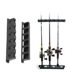 Soporte vertical para cañas de pesca – Organizador de pared