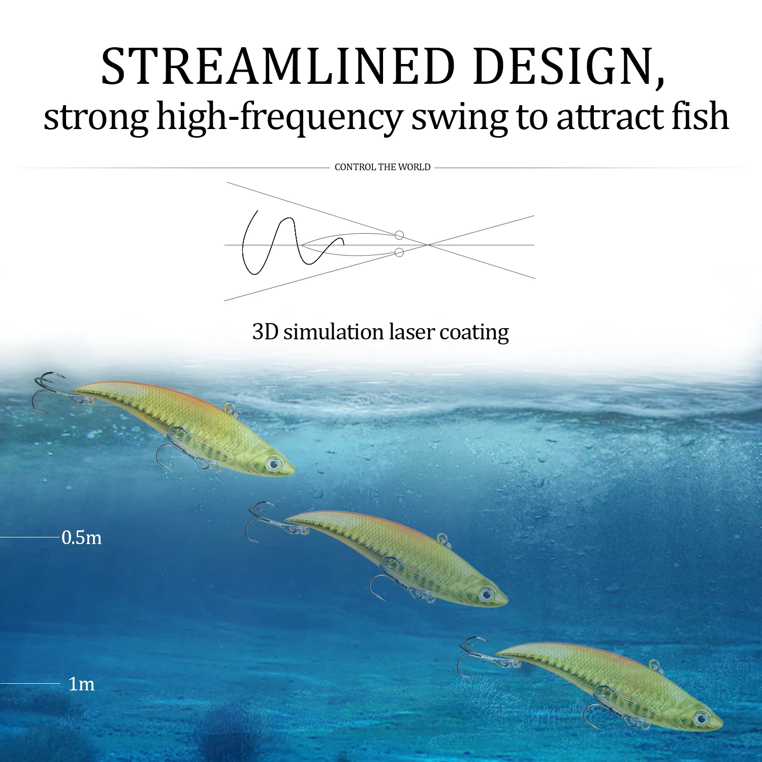VIB Señuelos de Pesca de 90mm y 17g, cebo duro de mimbre de fundición larga, cebo de trucha de vibración Artificial para Lucio, aparejos de pesca - imagen 5