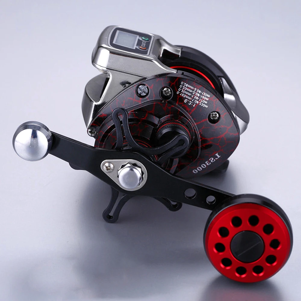 Carrete de pesca Baitcasting 6,3: 1, alta velocidad, 15KG de potencia de arrastre, suave 16 + 1, rodamiento de bolas, pantalla Digital, barco electrónico, rueda de pesca - imagen 4