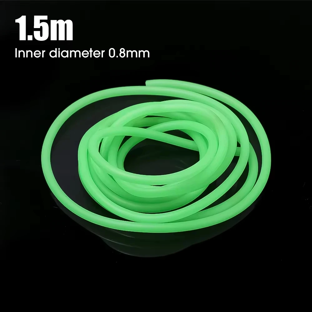 Manguera de Pesca luminosa de 0,8/1/1,5/2mm, tubo antidesgaste de silicona, mangas de aparejo, Pesca de aguas profundas, herramientas de aparejos de Pesca Iscas - imagen 3
