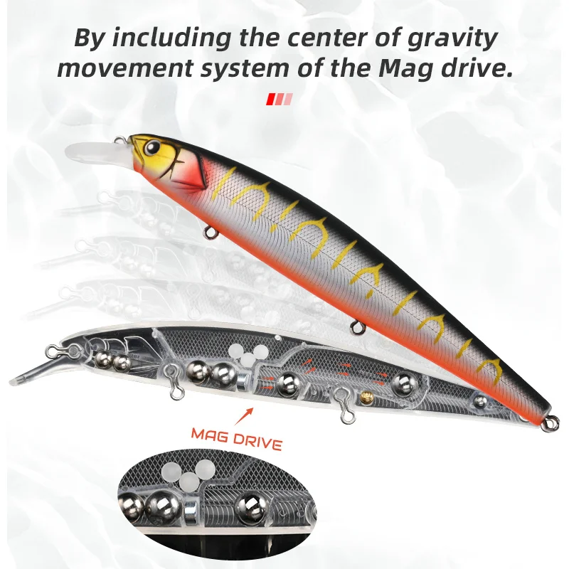 ALLBLUE KRAKEN-señuelo de pesca Wobbler de 16cm y 34g, cebo Artificial de plástico duro, pececillo suspendido, perca de Lucio, aparejos de agua dulce - imagen 4